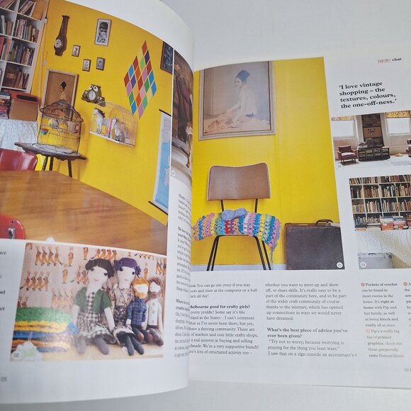 Mollie Makes UK Magazine Issue 5 2011 Crochet Vegetables Linen Kit Retro Craft - Picture 9 of 13